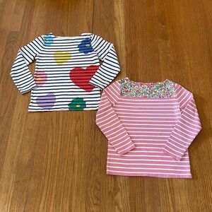 Boden Kids' Striped and Heart Patterned Tops